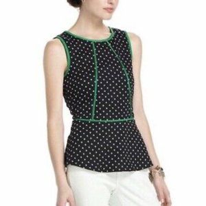 { Anthropologie } Polka Dot Peplum Weston Wear